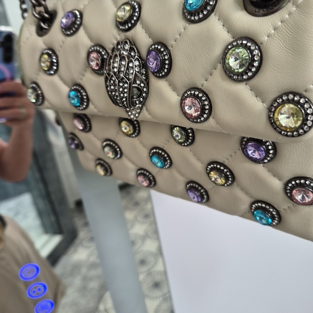 Kurt Geiger 'The Kensington' Embellished Leather Convertable Crossbody - Picture 8 of 13